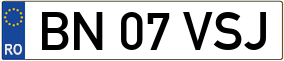 Trailer License Plate